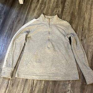 Lilly Pulitzer Grey 1/2 zip sweatshirt